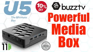 U5 Media Android TV Box BuzzTV 2022 ⚡ 10% OFF ⚡ UNBOXING | REVIEW