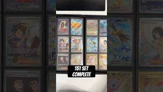 Ripping packs is fun…but singles get it DONE 💯151 finally complete. #pokemon