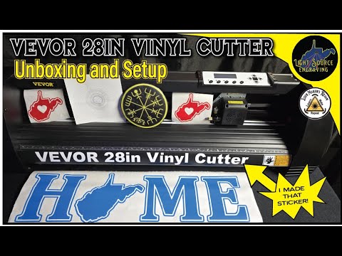 VEVOR 28in Vinyl Cutter - Unboxing, Setup, Blade Depth and First Cuts