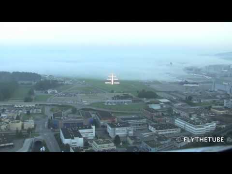 Go Around, CAT I ILS RWY34 LSZH due to low visibility