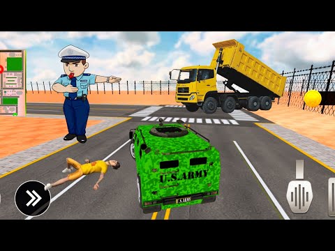 US Army ATV Transport Truck Simulator - Transporting Trailer Truck Driving - Android GamePlay