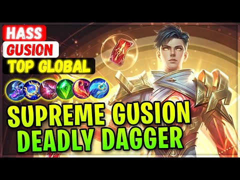 Supreme Gusion Deadly Dagger [ Top Global Gusion ] Hass - Mobile Legends Gameplay Emblem And Build.