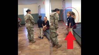 WHAT A REACTION! SOLDIER MOM RETURN HOME TO HER KID