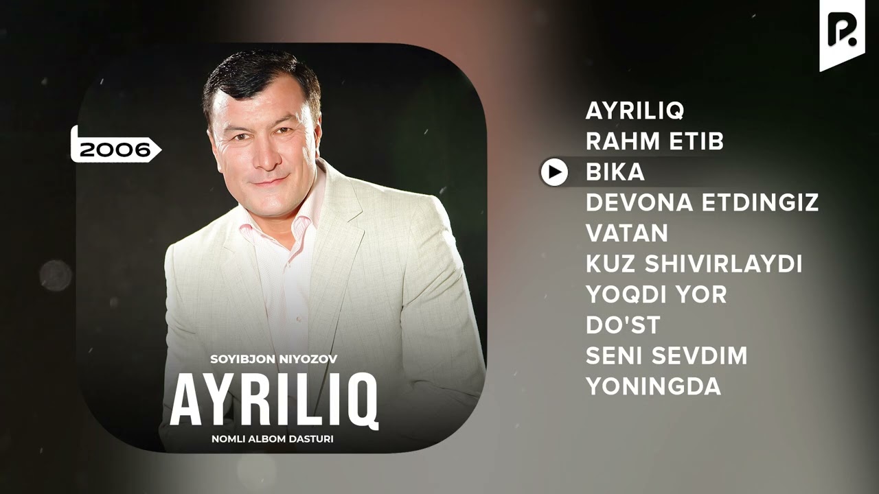 Soyibjon Niyozov - Ayriliq nomli albom dasturi 2006
