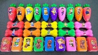 PAW PATROL Colorful Slime 🌈 Carrot Bags, Bone Shapes & Surprise Boxes | Satisfying ASMR