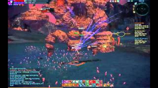 검투사-폭염의 산맥 돌덩어리(타오르는 바위정령) 반피 솔플 8분