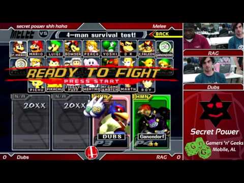 Secret Power Weekly #1 - Dubs (Falco) vs. Ragnarock (Ganondorf, G&W) - Melee
