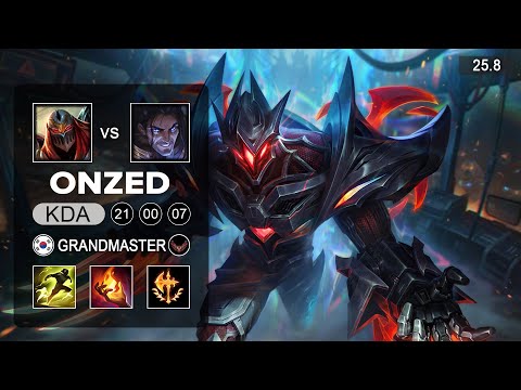 OnZed Zed vs Sylas Mid - KR Grandmaster - Patch 25.8 Season 15