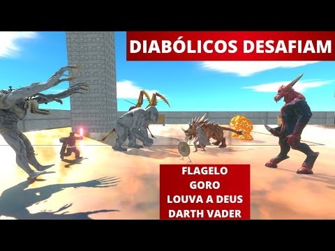 Diabólicos Desafiam Flagelo, Goro, Louva Deus e Darth Vader - Animal Revolt Battle Simulator