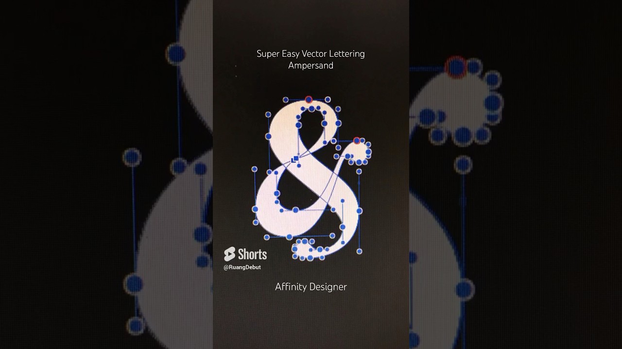 Vector Lettering Process with Affinity Designer #shorts #vectorlettering #graphicdesign #subscribers