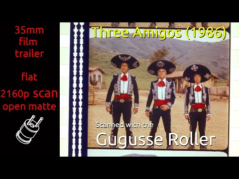Three Amigos (1986) 35mm film trailer, flat open matte, 2160p