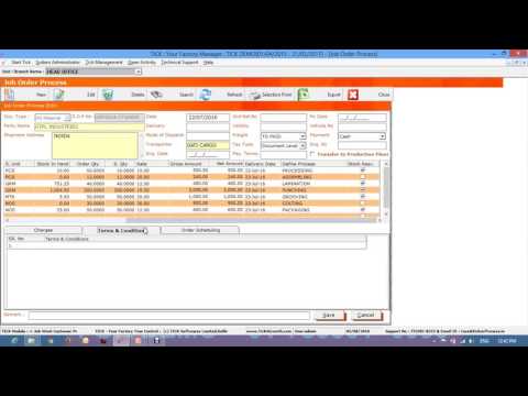 Tick Software : Job Order Process [Hindi] - Tick Software Demo