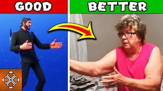 Fortnite Dance IN REAL LIFE - Granny Busts SICK FORTNITE DANCE MOVES