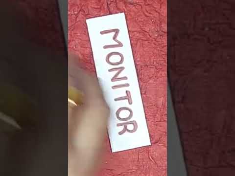 DIY Monitor badge making at home #shorts #youtubeshorts #shortsvideoviral #papercraft #monitor #diy