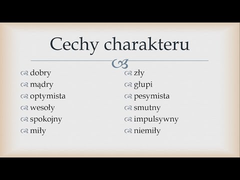 POniedziałek PO POlsku - Odcinek #11 - Cechy charakteru  /uczmy się języka polskiego