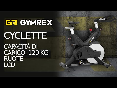 Video - cyclette - volano 20 kg - fino a 120 kg - LCD