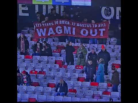 Crawley Town Fans Demand Change with 'WAGMI OUT' Banner
