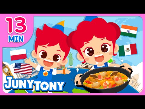 MIX de Música Infantil - Continentes, Países, Capitais, Bandeiras e Mais | JunyTony em Português