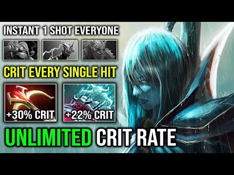 UNLIMITED CRIT RATE - 1 Shot Daedalus Phantom Assassin EZ Instant KO Overpower Build Dota 2