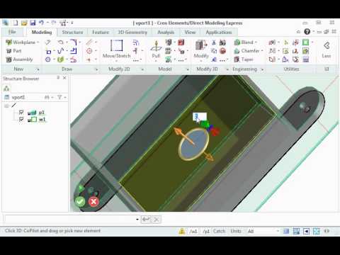 PTC Creo Elements/Direct Modeling Express. Basic demo - part 1