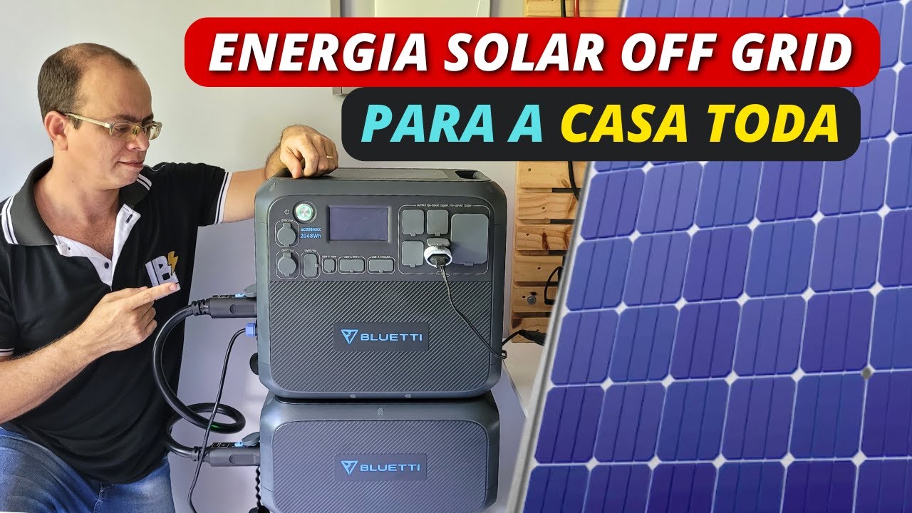 Liguei a CASA TODA incluindo AR CONDICIONADO com a Bluetti AC200MAX e bateria B230 com PLACA SOLAR