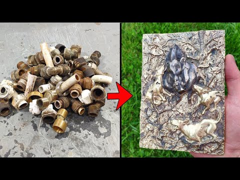 Scrap melt down - Trash to treasure - melting brass picture