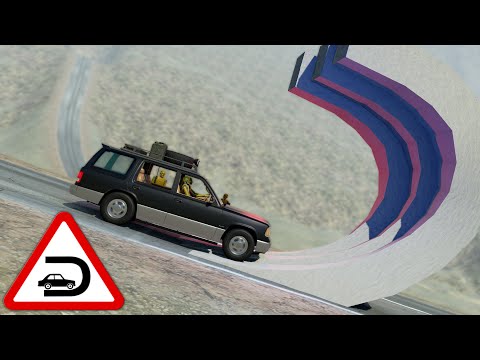 BeamNG Drive - Cars vs U-Ramp