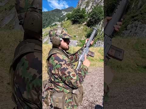 First shot in the Swiss Army 🇨🇭💥 What a moment! #SwissArmy #Military #shorts