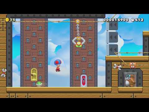 敵航空機強襲作戰   Huge plane by セネルク - Super Mario Maker 2 - No Commentary 1bw