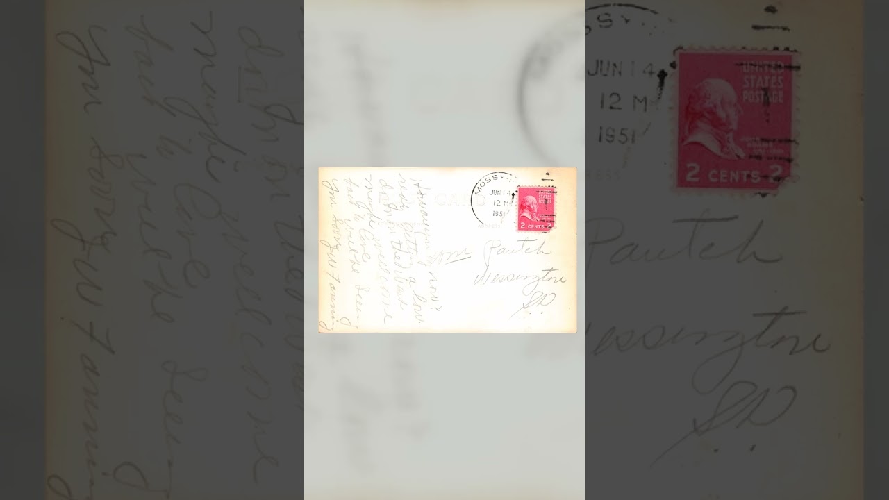 Ellis RPPC, Mt. Adams from Sheep Lake, Washington, 1954 Postmark Video