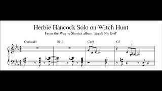 Herbie Hancock Solo on Witch Hunt - Piano Transcription (Sheet Music in Description)