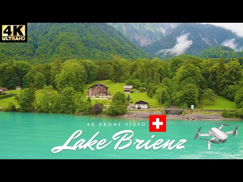 Lake Brienz Interlaken 4k Drone Video | Switzerland Travel 2022
