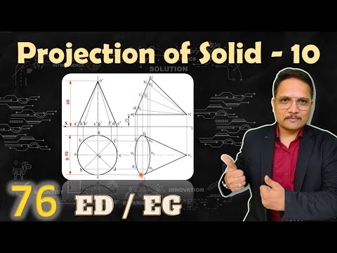 Projection of Solid 10 Two stage Cone Engineering Drawing Projection