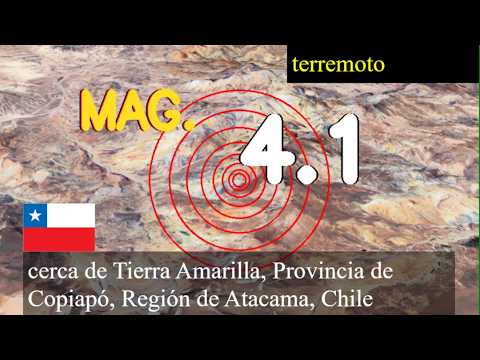 Terremoto de magnitud 4,1 sacudió cerca de Tierra Amarilla, provincia de Copiapó, Región de Atacama
