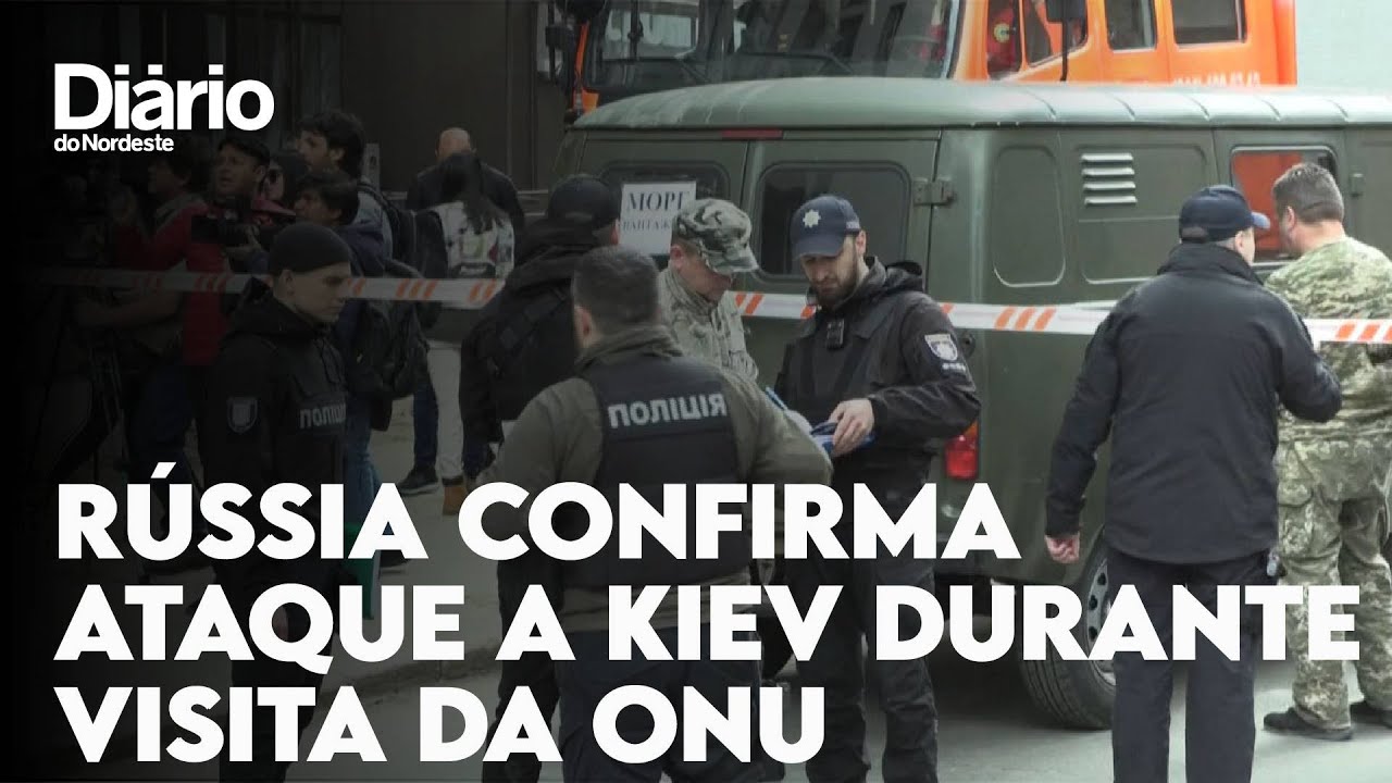 Imagem da notícia: Rússia confirma ataque a Kiev durante visita de secretário-geral da ONU