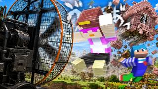 巨大扇風機でワールドごと吹っ飛ばす！【まいくら / マインクラフト】