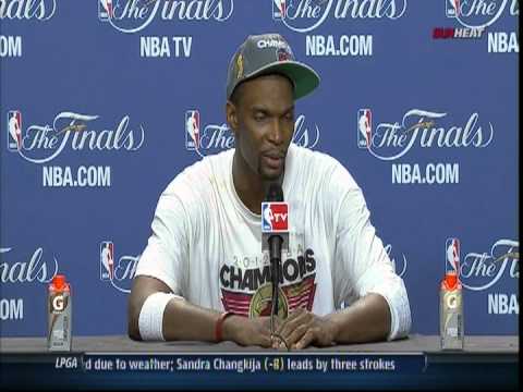 June 21, 2012- Sunsports-2012 NBA Finals Miami Heat Championship Chris Bosh Post Game Press (Vs OKC)