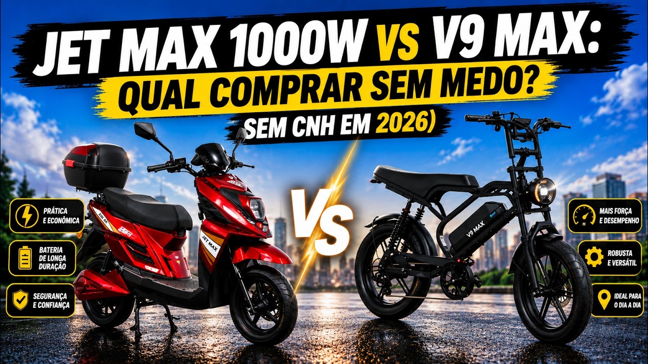 Scooter Elétrica 1000W Precisa de CNH? A Verdade sobre Jet Max e V9 Max (Resolução 996)
