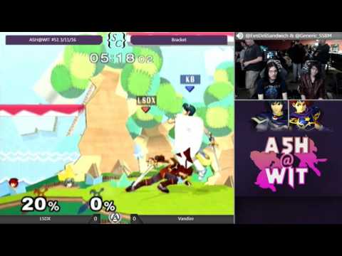 LSDX (Roy) vs Vandire (Marth) - ASH@WIT #51 Melee Bracket