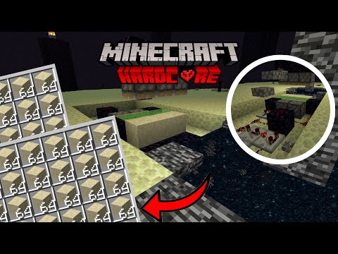 como fazer farm de areia, cascalho e cimento fácil na versão 1.19 - MINECRAFT HARDCORE #073