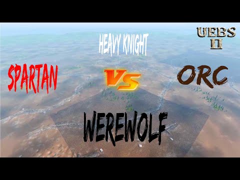 BATTLE ROYALE SPARTAN vs HEAVY KNIGHT vs ORC vs WEREWOLF | Ultimate Epic Battle Simulator 2 | UEBS 2