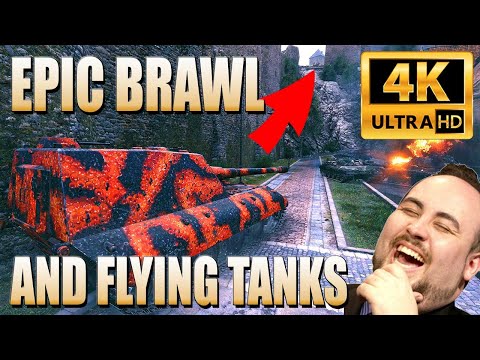 Jagdpanzer E 100: EPIC BRAWL & FLYING TANKS - World of Tanks