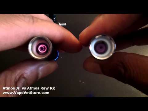 Atmos Jr (Junior) Vape vs Atmos Raw Rx -- Dry Herb / Wax Vaporizer Pen Comparison