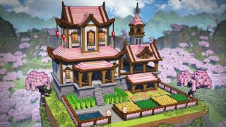 Minecraft: Cherry Blossom Survival Base Tutorial