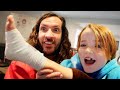 ALMOST A BROKEN FOOT Niko Is Brave After A Bike Crash Staycation Day 2 With A Dr Adley Navey