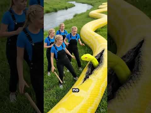 Mom Is Hitting A Giant Snake 😱🐍