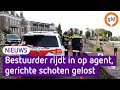 Auto rijdt in op politie in Tiel, agent schiet gericht