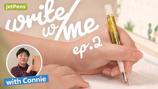 Practice handwriting with me using a fountain pen! (left-handed writing)