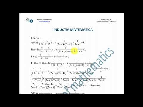 Algebra - Cl 9 - Inductia matematica - Incepatori - Teorie si probleme rezolvate