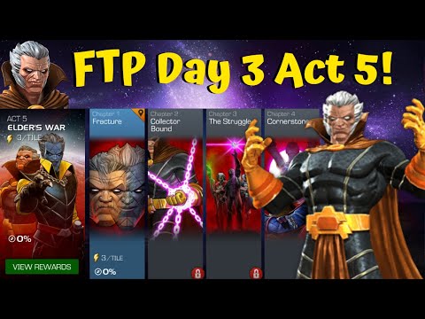FTP Account Day 3 Grind! Act 5! 1 Week Uncollected Challenge! Live! - Marvel Contest of Champions